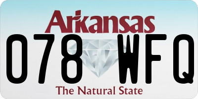 AR license plate 078WFQ