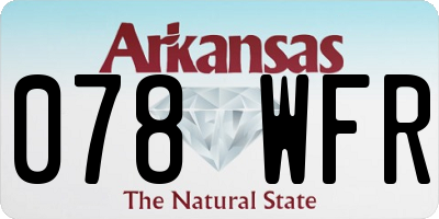 AR license plate 078WFR