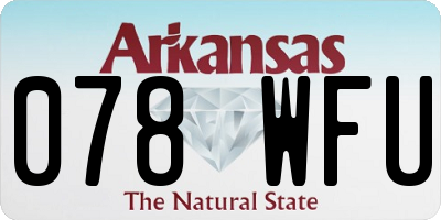 AR license plate 078WFU