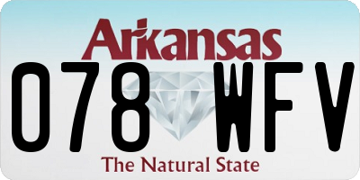 AR license plate 078WFV