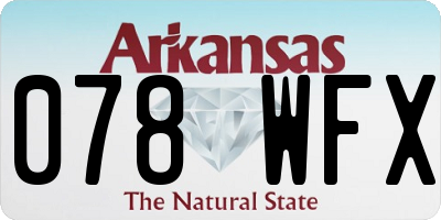 AR license plate 078WFX