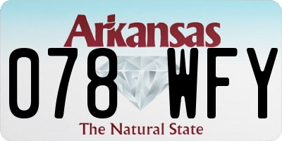 AR license plate 078WFY