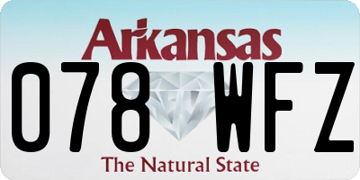 AR license plate 078WFZ