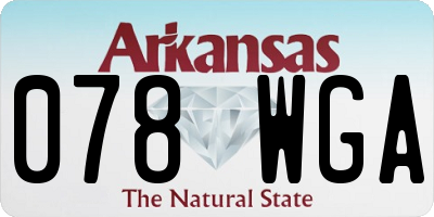 AR license plate 078WGA