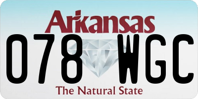 AR license plate 078WGC