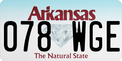 AR license plate 078WGE