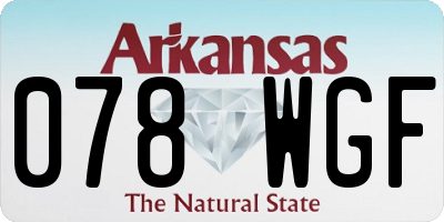 AR license plate 078WGF
