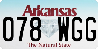 AR license plate 078WGG