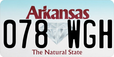 AR license plate 078WGH