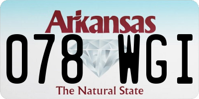 AR license plate 078WGI