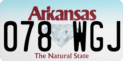 AR license plate 078WGJ
