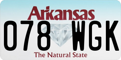 AR license plate 078WGK
