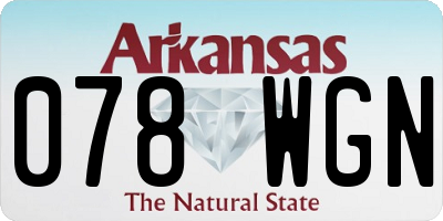 AR license plate 078WGN