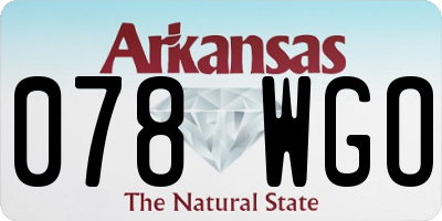 AR license plate 078WGO