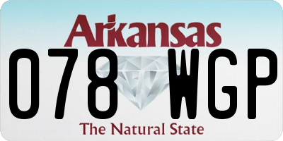 AR license plate 078WGP
