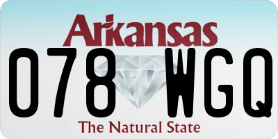 AR license plate 078WGQ