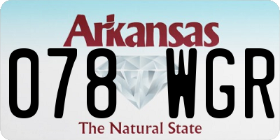 AR license plate 078WGR