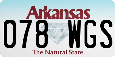 AR license plate 078WGS