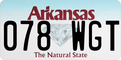 AR license plate 078WGT