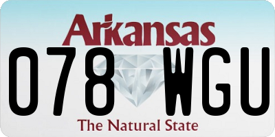 AR license plate 078WGU