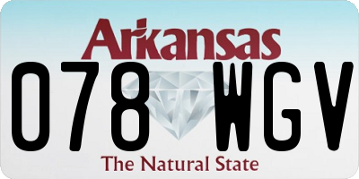 AR license plate 078WGV