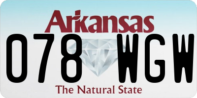 AR license plate 078WGW