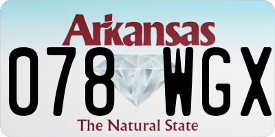 AR license plate 078WGX