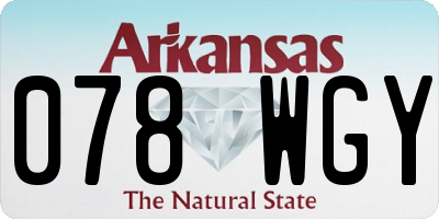 AR license plate 078WGY
