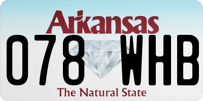 AR license plate 078WHB