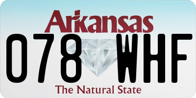 AR license plate 078WHF