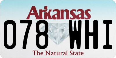 AR license plate 078WHI