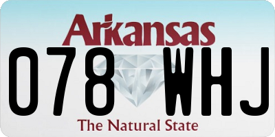 AR license plate 078WHJ
