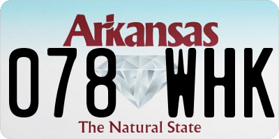AR license plate 078WHK
