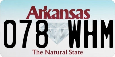 AR license plate 078WHM