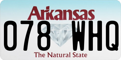 AR license plate 078WHQ