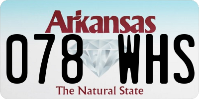 AR license plate 078WHS