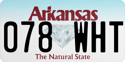 AR license plate 078WHT