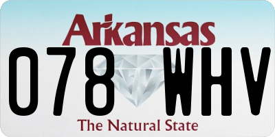 AR license plate 078WHV
