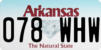AR license plate 078WHW