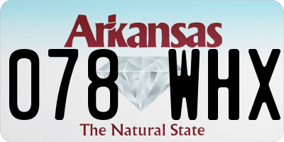 AR license plate 078WHX