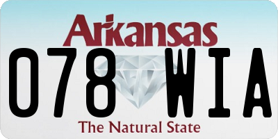 AR license plate 078WIA