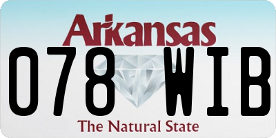 AR license plate 078WIB