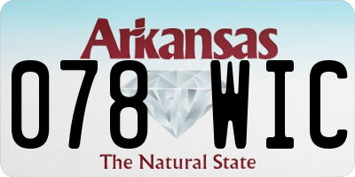 AR license plate 078WIC