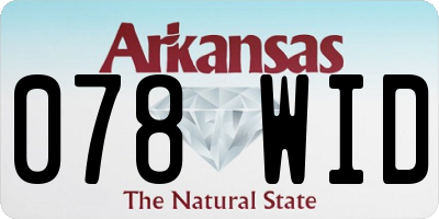 AR license plate 078WID