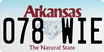 AR license plate 078WIE