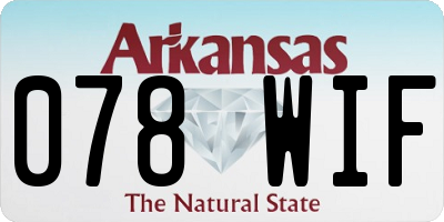 AR license plate 078WIF