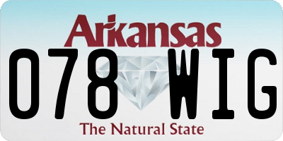 AR license plate 078WIG