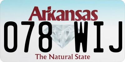 AR license plate 078WIJ