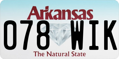 AR license plate 078WIK