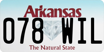 AR license plate 078WIL